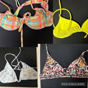 Four pack of size small bikinis